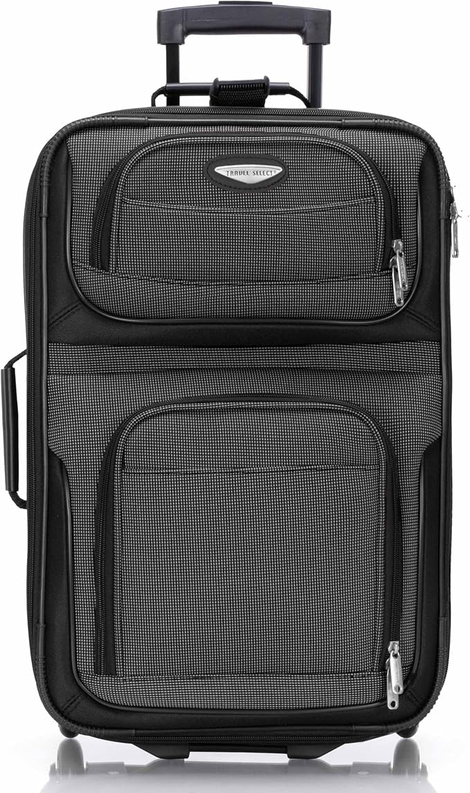 Travel Select Amsterdam Softside Expandable Luggage with Rolling Wheels, Gray, 2-Piece Set (15/21)