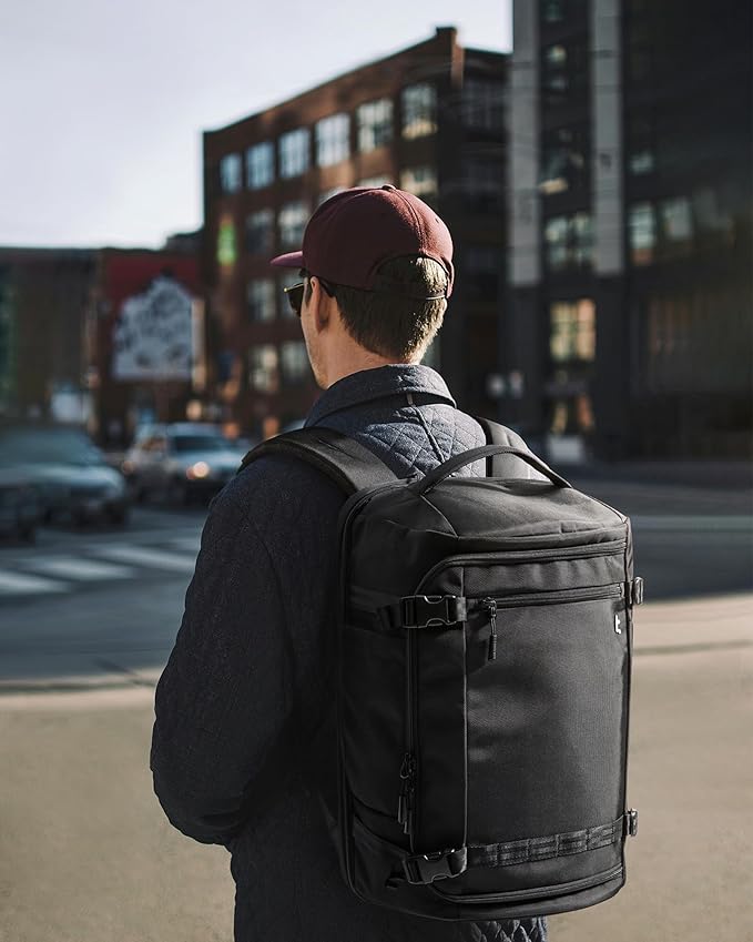 tomtoc Travel Backpack 38L, TSA Friendly Flight Approved Carry-on Luggage Water-resistant Lightweight Business Rucksack, Durable Large Computer Bag Daypack Fits 17.3 Inch Laptop