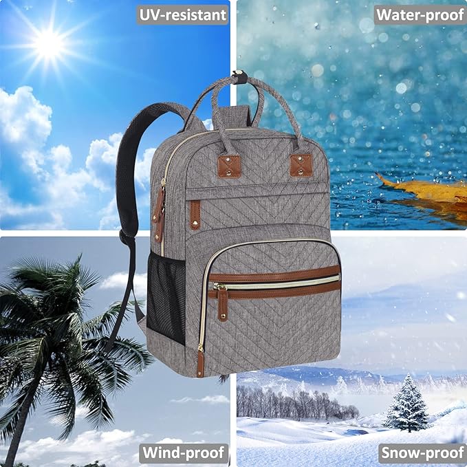 Tenot Diaper Bag Backpack Tote with Insulated Pockets for Men Baby Boys Girls Newborn Unisex Tactical Large Capacity, Multifunctional Waterproof Grey