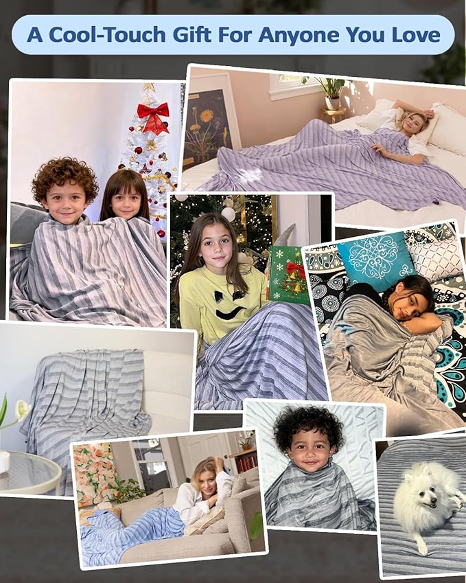 Ailemei Direct Cooling Blanket for Hot Sleepers,Double Sided Cold Effect,Queen Size Lightweight Breathable Summer Large Big Blankets for Bed,Transfer Heat to Keep Body Cool Night Sweats,90"x90"