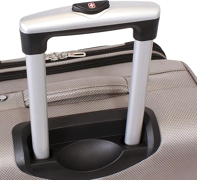SWISSGEAR Sion Softside Expandable Spinner Luggage Durable Lightweight Travel Suitcase, Pewter, Carry-On 21-Inch