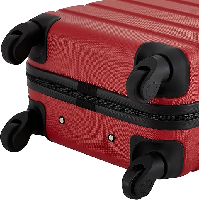 Wrangler 22" Hardside Spinner Carry-On Luggage, Salsa Red