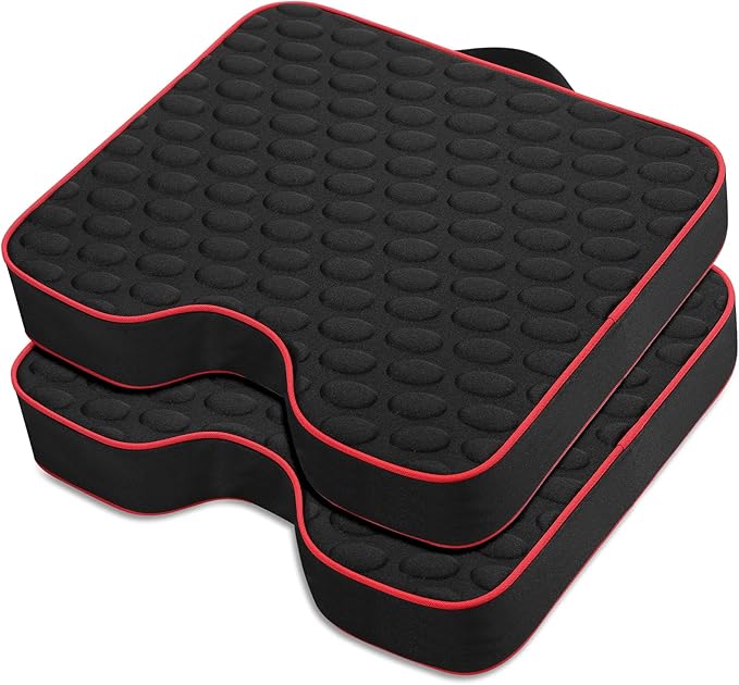 Stadium Seat Cushions - Portable Bleacher Cushions with 2.5" Extra Thick High-Density Foam and Massage Dots, Fashion Outdoor Seat Cushions for Sports Events, Travel, Camping, Chairs - 2 Pack
