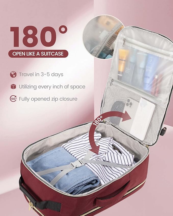 LOVEVOOK 40L Travel Backpack for Women Men,Waterproof Airline Approved Carry On Luggage Travel Essentials,TSA Carry On Backpack Personal Item Travel Bag Suitcase Weekender Traveling with Packing Cubes