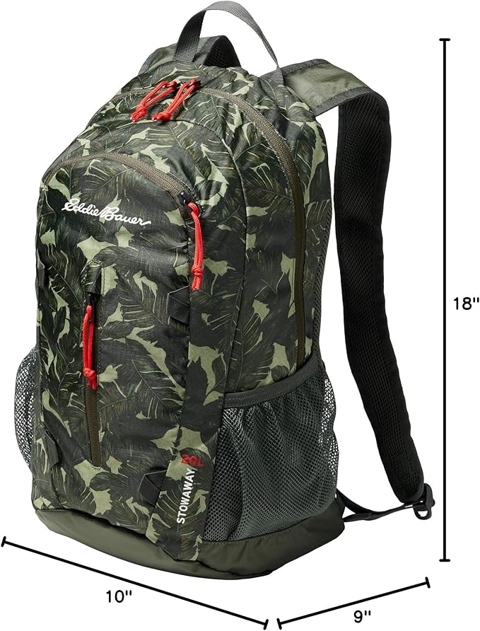 Eddie Bauer Stowaway Packable Backpack | Travel | Outdoor | Lightweight | Foldable | Durable | Ripstop Polyester | 20L - Dark Loden
