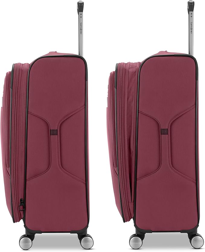 Samsonite Ascella 3.0 Softside Expandable Luggage with Spinner Wheels, 3-Piece Set (20/25/28), Mauve Haze