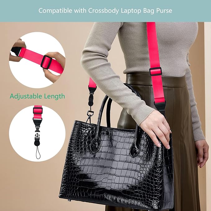 3 Pack Adjustable Shoulder Strap:Comfortable for iPad Strap Nylon Neck Lanyard for iPad/Samsung Tablet Case,Camera Binocular Crossbody Laptop Luggage Bag(Pink)