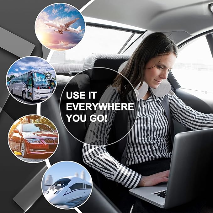 Travel Pillow-Twist Memory Foam Neck Pillow Support Pillow, Used for Neck, Chin, Waist and Leg Support-Suitable fo Airplanes, Buses, Trains.