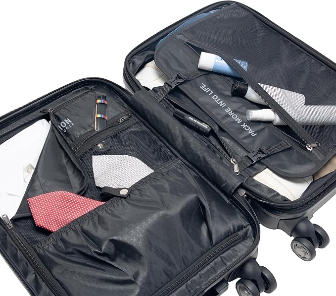 Kenneth Cole REACTION Renegade Luggage Expandable 8-Wheel Spinner Lightweight Hardside Suitcase, Midnight Plum, 3-Piece Set (20"/24"/28")