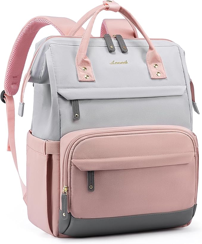 LOVEVOOK Laptop Backpack for Women, 18 Inch Work Business Backpacks Purse With Large Capacity, Waterproof Nurse Bag College Bookbag for School, Waterproof Casual Daypack for Travel