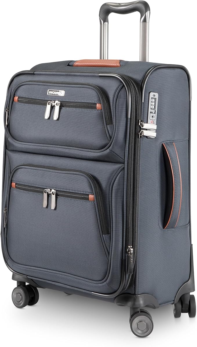 Ricardo Beverly Hills Montecito 3.0 Softside Luggage Collection – Expandable Suitcases with Wheels and TSA Lock. 21” Carry-on, Graphite