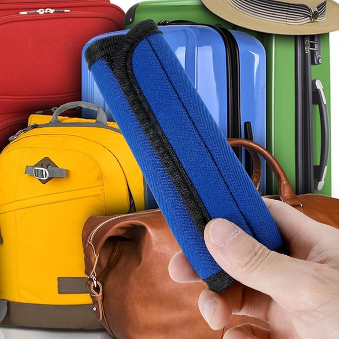 6 Pack Luggage Handle Wraps for Suitcase, 5 Colors Handle Wraps for Easy Identification, Comfortable Grip, Bright Color Comfort Soft Handles Covers