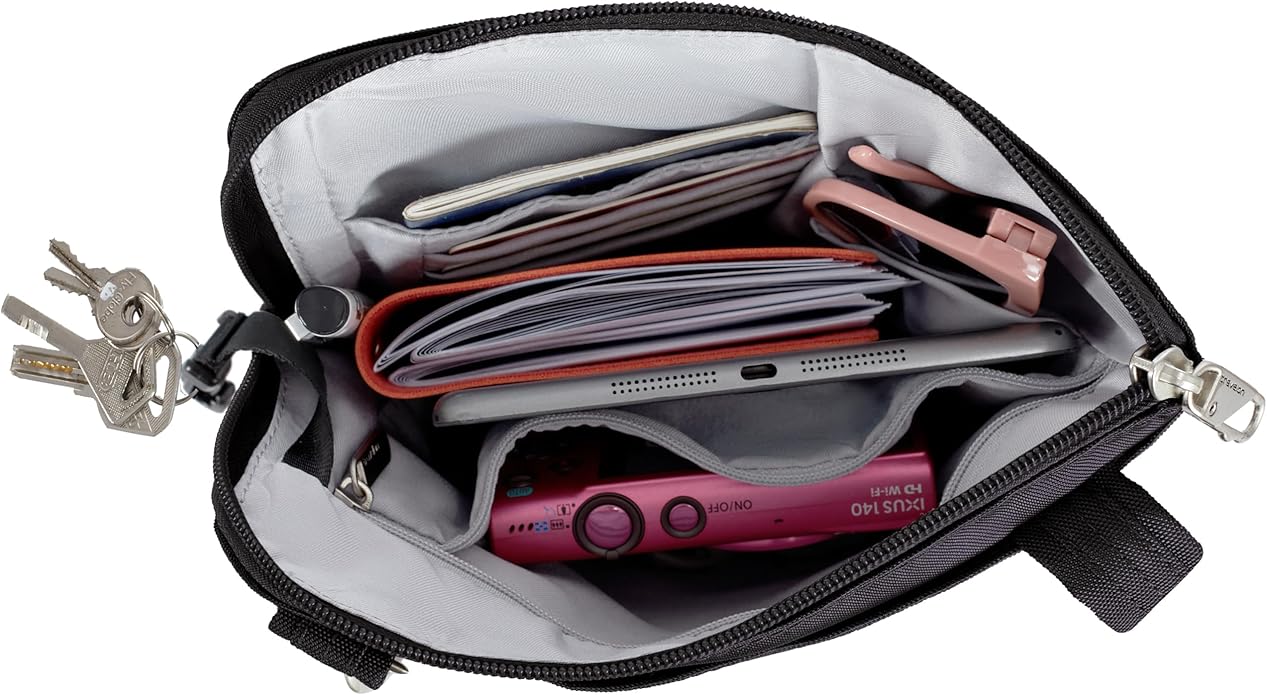 Travelon Anti-theft Classic Slim Double Zip Crossbody