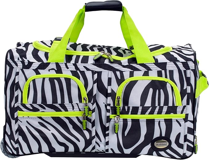 Rockland Rolling Duffel Bag, Black, 22"