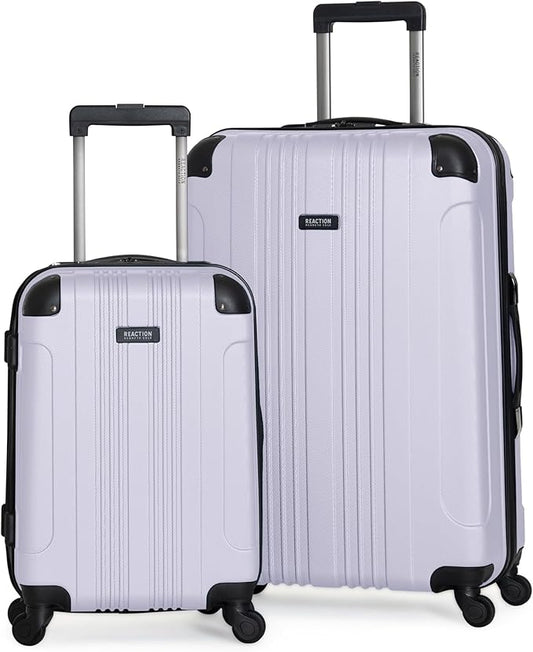 Kenneth Cole REACTION Out of Bounds Lightweight Hardshell 4-Wheel Spinner Luggage, Lavender, 2-Piece Set (20" & 28")