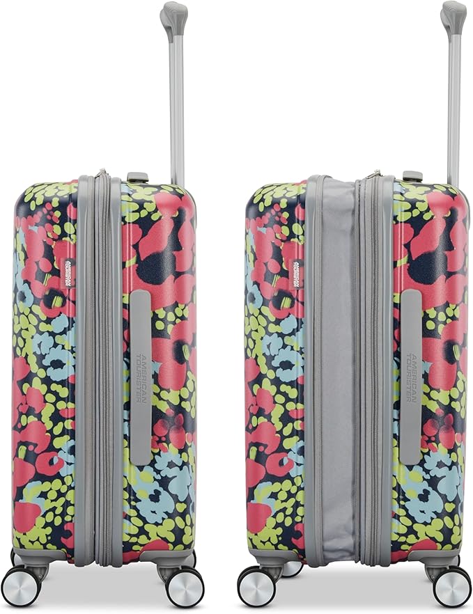 American Tourister Moonlight II Hardside Expandable Luggage with Spinner Wheels, Poppy Pattern, 2-Piece Set (20/28)