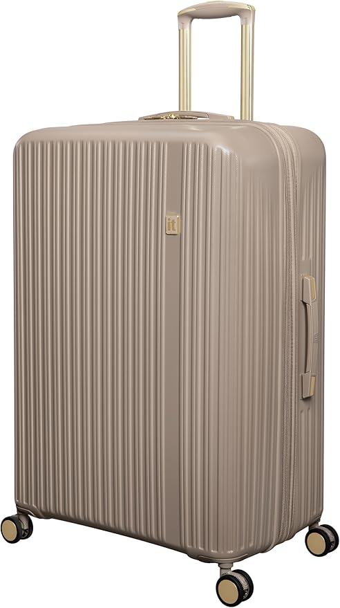 It Luggage Luxuriant 31" Hardside Checked 8 Wheel Expandable Spinner, Vintage Grey