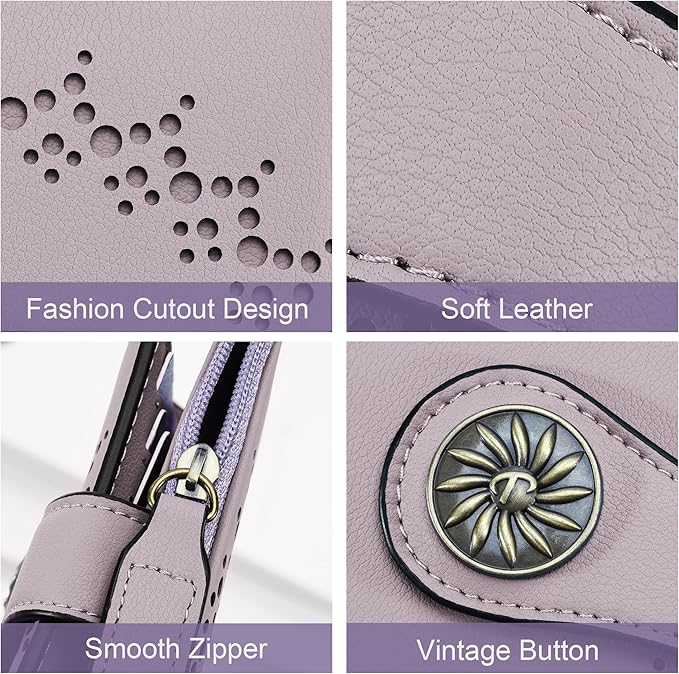 Tipmile Small Wallet for Women Bifold RFID Blocking Card Holder Leather Wallets with Zipper Coin Pocket