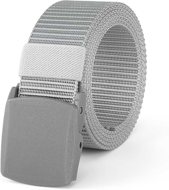 Mile High Life Nylon Web Belt Outdoor Military Belt With TSA Safe Plastic Buckle Belt