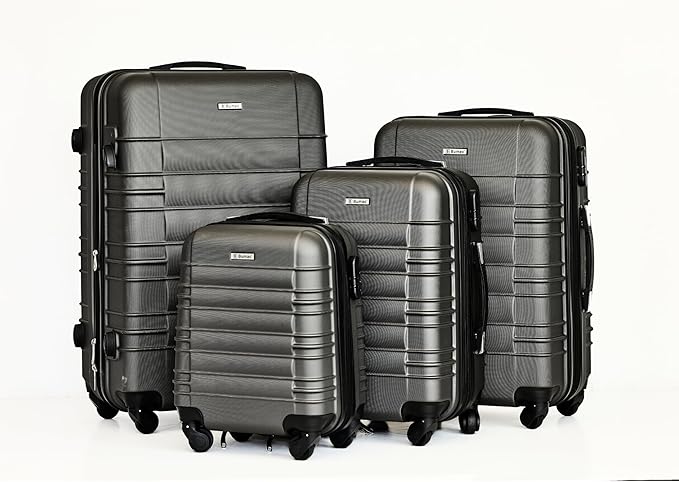 ABS Luggages, Suitcases, Travel on Luggages, Suitcase Spinner Hardshell Lightweight Dark Grey (20inch)