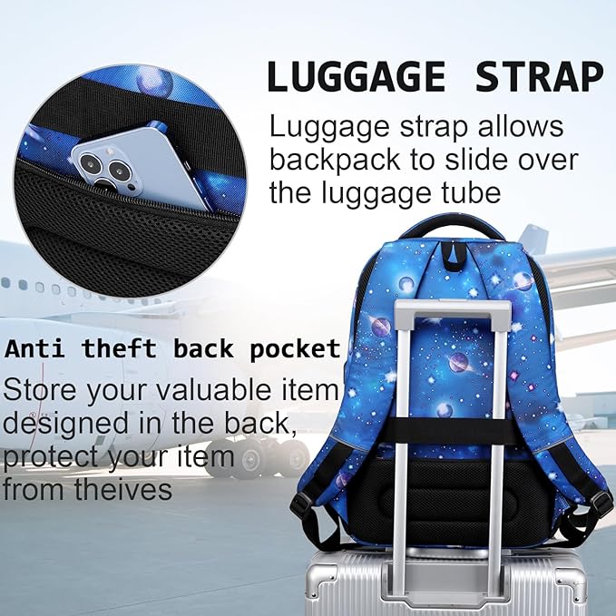 Volher Laptop Backpack,Business Travel Anti Theft Slim Durable Laptops Backpack,Water Resistant College Computer Bag for Women & Men Fits 15.6 Inch Laptop and Notebook-Dreamy Blue