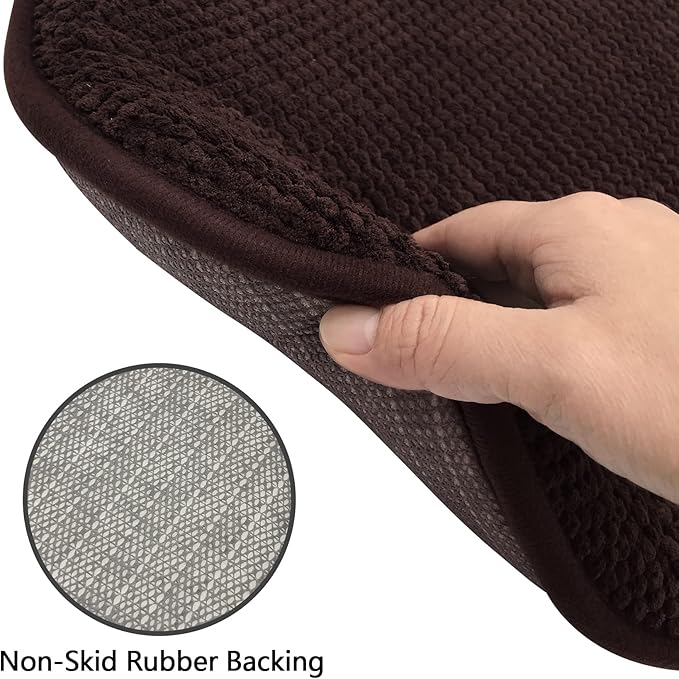 Brown Foam Seat Cushions Kitchen Chairs Pads for Dining Chairs Non Slip Patio Seat Cushions Set of 4 Washable U Shaped Soft Thick Large Metal Wooden Chair Cushions,17" x 15"