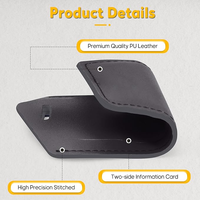 Travelambo Luggage Tags for Suitcases Faux Leather Privacy Protection 2 Pack Bag Tags Travel Accessories Essential, Deep Grey