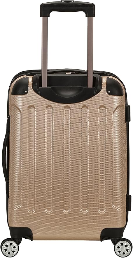 Rockland London Hardside Spinner Wheel Luggage, Champagne, 3-Piece Set (20/24/28)