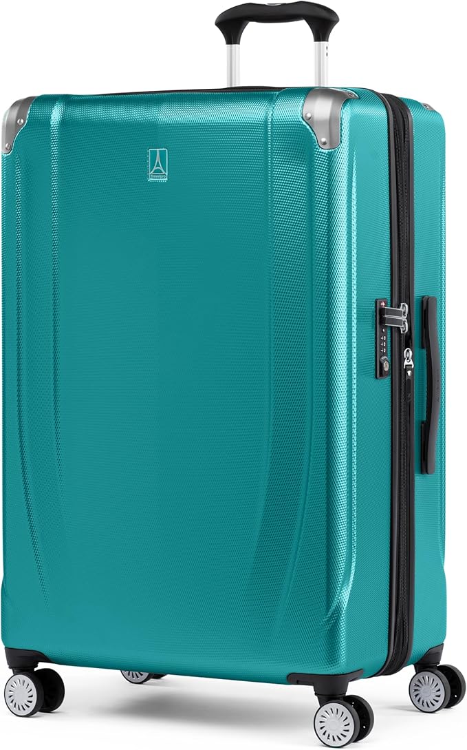 Travelpro Pathways 3 Hardside Expandable Luggage, 8 Spinner Wheels, Lightweight Hard Shell Suitcase, Checked Large 28 Inch, Kayak Teal