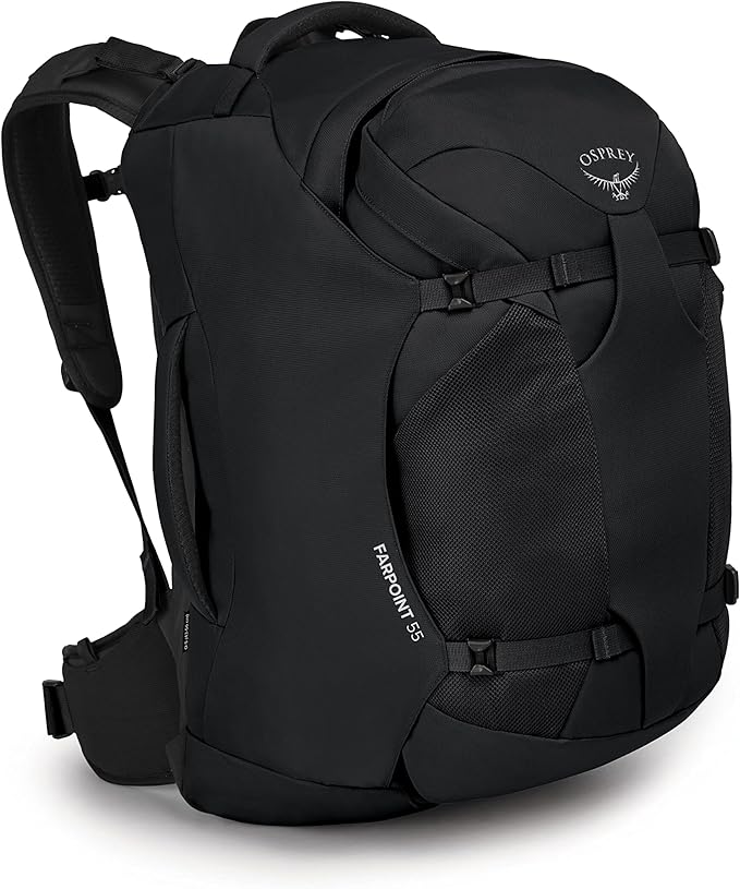 Osprey Farpoint 55L Men's Travel Backpack, Black