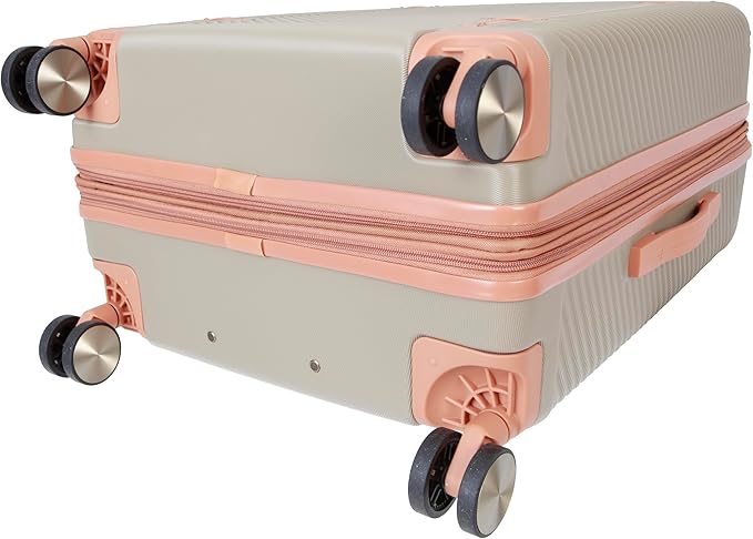 Dockers Spectra Hardside Expandable 8-Wheel Spinner Checked Luggage, 3-Piece Set, Timberwolf