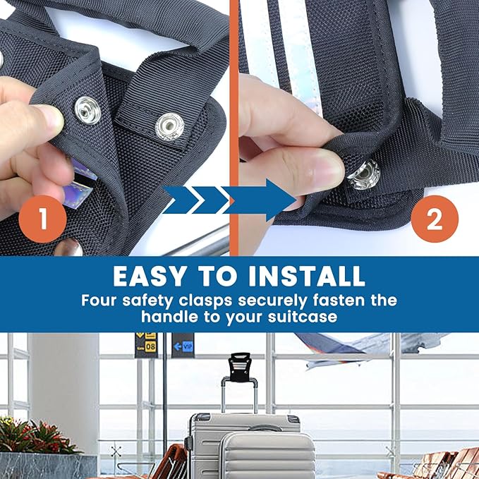 Convenient Luggage Handle Extender for Your Short & Wide Luggage Handle, Great Extension for Your Carry On