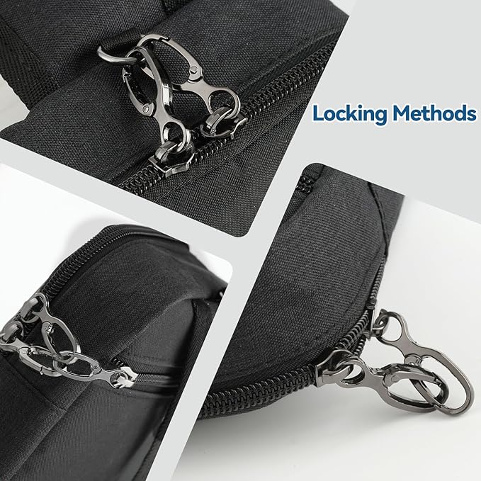 Sling Bag, Tactical Anti Theft Crossbody Bag with Zipper Lock RFID EDC Small Chest Bags for Men Women
