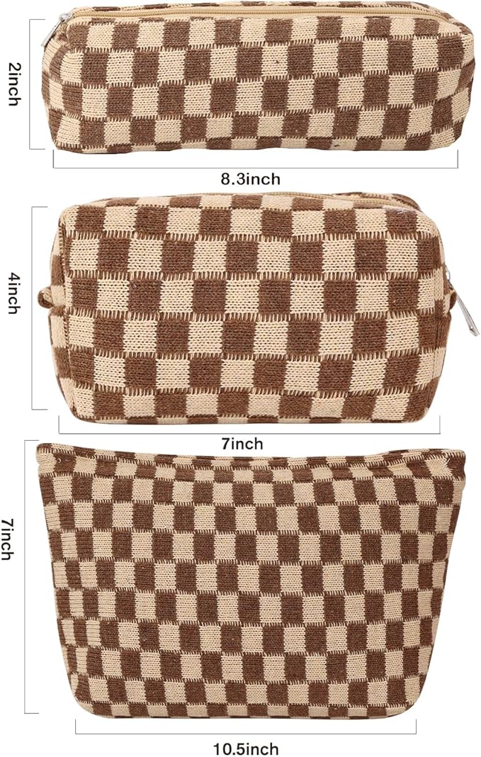 LYDZTION Makeup Bag Cosmetic Bag for Women,1Pcs Large Capacity Makeup Bags and 1Pcs Pencil Case Makeup Brushes Storage Bag Travel Toiletry Bag Organizer