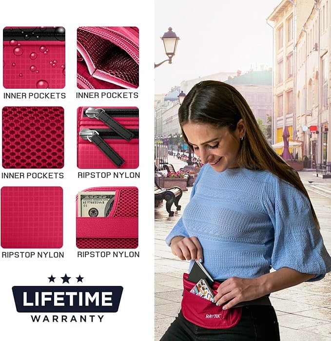 Money Belt For Travel Wallet Belt Passport Holder Travel Pouch to Protect You With RFID Transmissions –Secure, Hidden