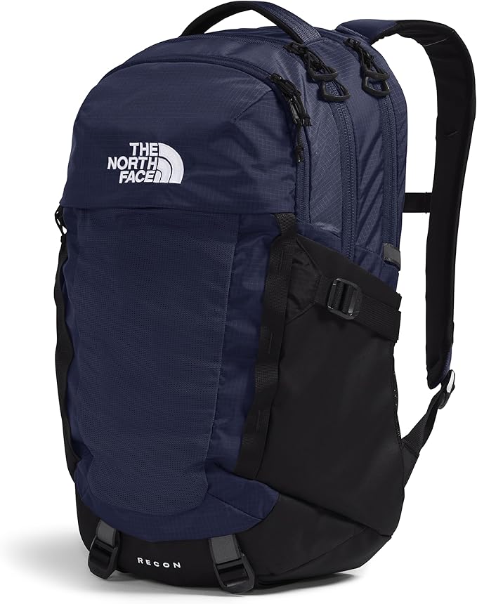 The North Face Recon Everyday Laptop Backpack - Daypack, Water Repellent, Laptop Sleeve, 2 Water Bottle Pockets, TNF Navy/TNF Black-NPF, One Size