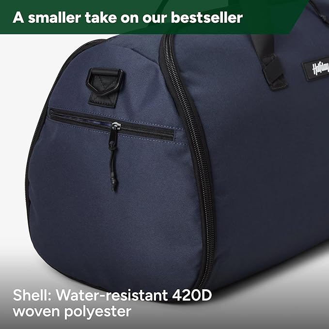 Halfday Convertible 2-in-1 Garment Duffel Weekender Bag 40L | Wrinkle-Free Travel, Hanging Suit Compartment, Shoe Pockets, Trolley Sleeve. Durable & Water-Resistant Carry-on, Marine