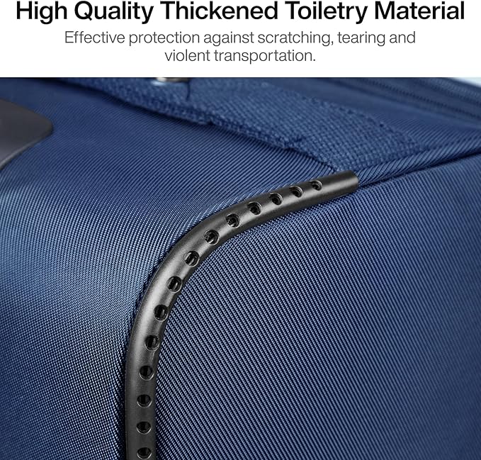 Hanke 3 Piece luggage Sets Softside Expandable luggage with Spinner Wheels TSA Lock,Travel Lightweight Luggage Sets,Blue