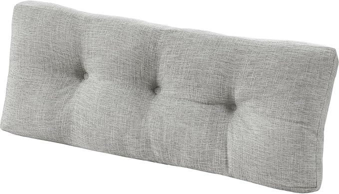 downluxe Indoor Bench Cushion for Indoor Furniture, Non-Slip Tufted Foam Bench Seat Cushion, 36" X 14" X 4", Light Grey, 1 Pack