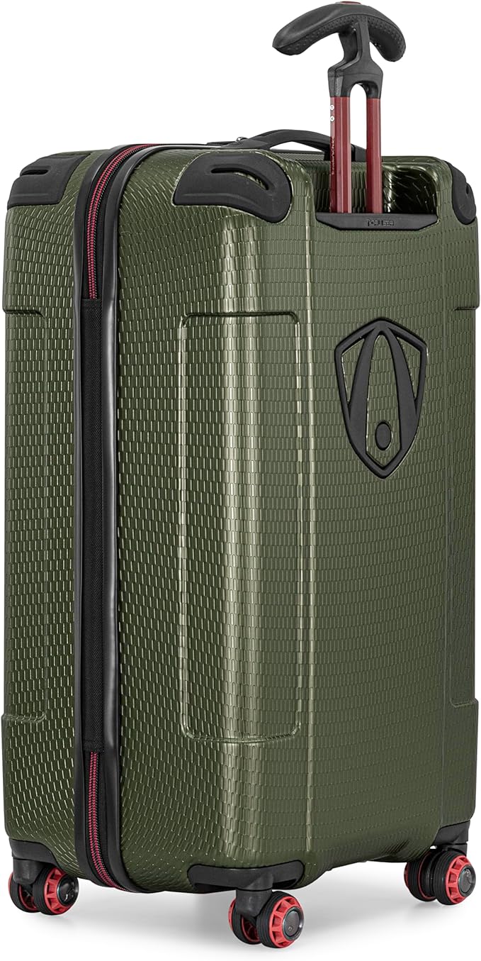 Traveler's Choice Maxporter II Polycarbonate Hardside Trunk with Spinner Wheels, Green, 28-Inch Medium Trunk