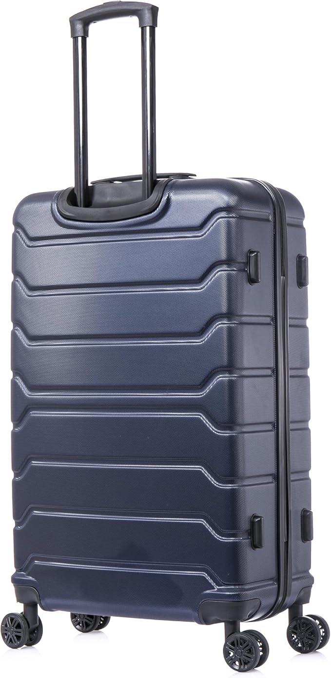 InUSA TREND Luggage with Spinner Wheels | Durable Lightweight Hardside Suitcase Travel bag with Handle and Trolley 28-Inch Large Checked luggage | Blue
