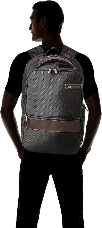 Samsonite Kombi Business Backpack, Black/Brown, 16.25 x 10.5 x 5-Inch