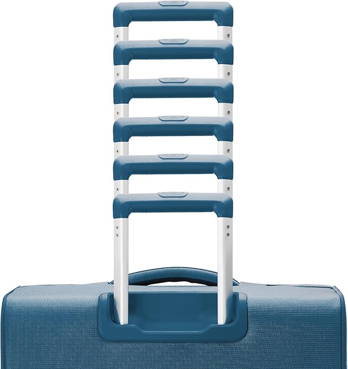 Samsonite UpLIFT Lightweight Medium Checked Softside Luggage with Spinner Wheels - Expandable - Airline-Approved, Polyester Soft Suitcase for Ultra Light Travel - Cerulean Blue
