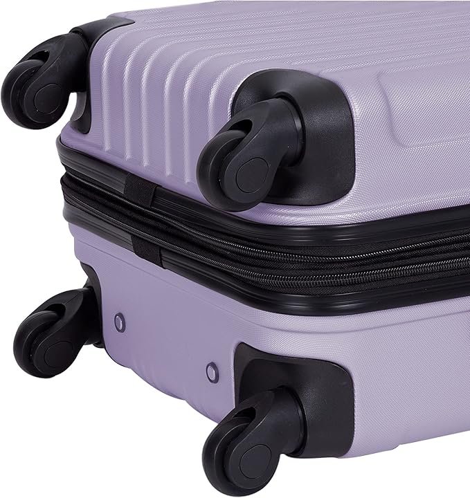 Travelers Club Midtown Hardside 4-Piece Luggage Travel Set, Lilac