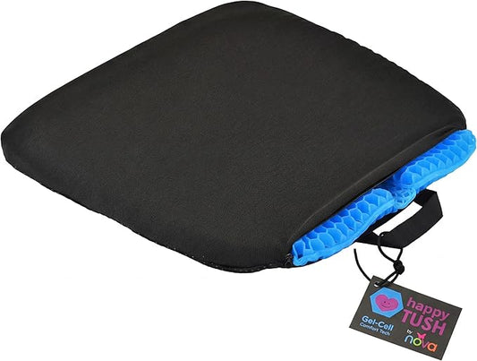 NOVA Extra Wide Cooling Gel Seat Cushion 17” x 18” – Breathable Honeycomb Design for Pressure Relief, Non-Slip Chair Pad with Handle for Office Chair, Car & Wheelchair