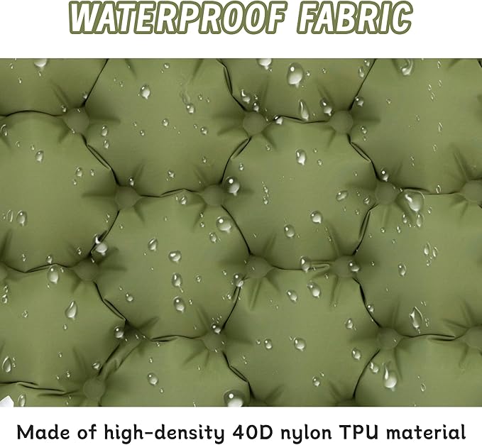 Inflatable Seat Cushion, Lightweight Camping Air Sitting Pad with Repair Cloths, Waterproof Air Cushion, Portable Air Seat Cushion for Climbing Hiking Office Airplane Car Stadium Seat