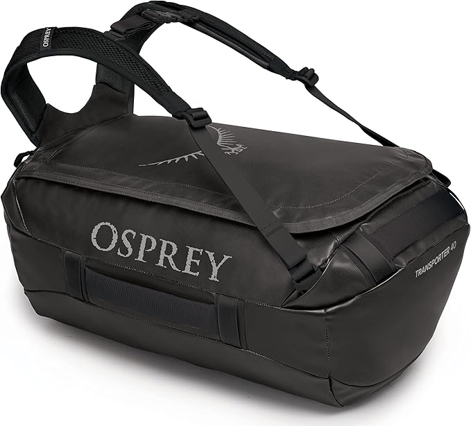 Osprey Transporter 40L Travel Duffel Bag, Black