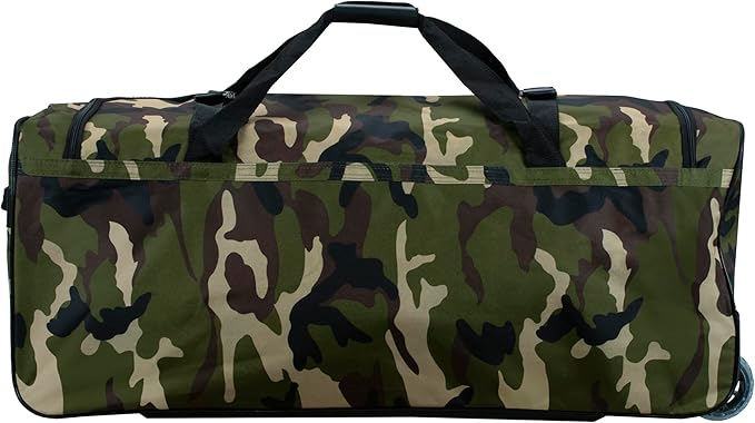 Rockland Rolling Duffel Bag, Black, 22"