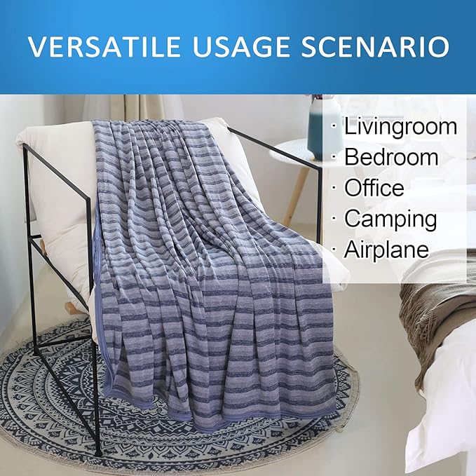 Ailemei Direct Cooling Blanket for Hot Sleepers, Double Sided Cold Effect,King Size Lightweight Breathable Summer Blankets for Bed,Transfer Heat to Keep Body Cool for Night Sweats,108"x90"