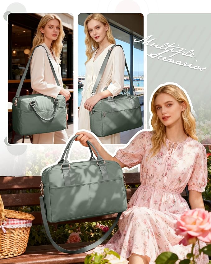 Gym Bag Womens,Travel Duffel Carry on Bag Sport Tote Bag Weekend Overnight Bag